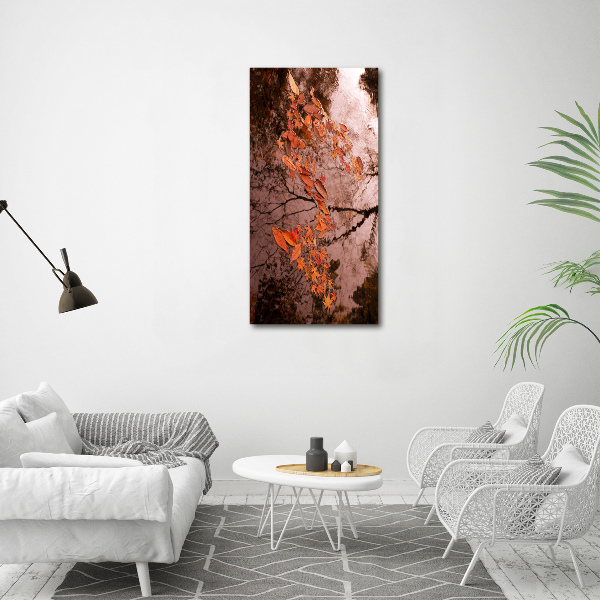 Acrylic glass print Autumn leaves