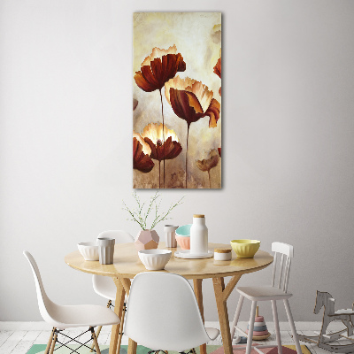 Acrylic glass print Field poppies