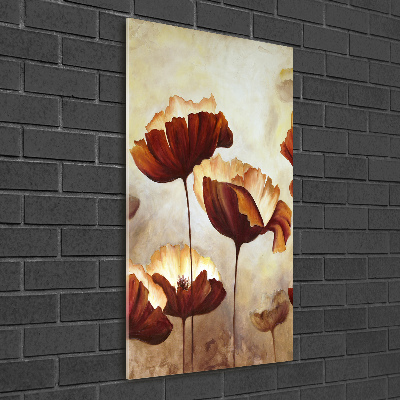 Acrylic glass print Field poppies