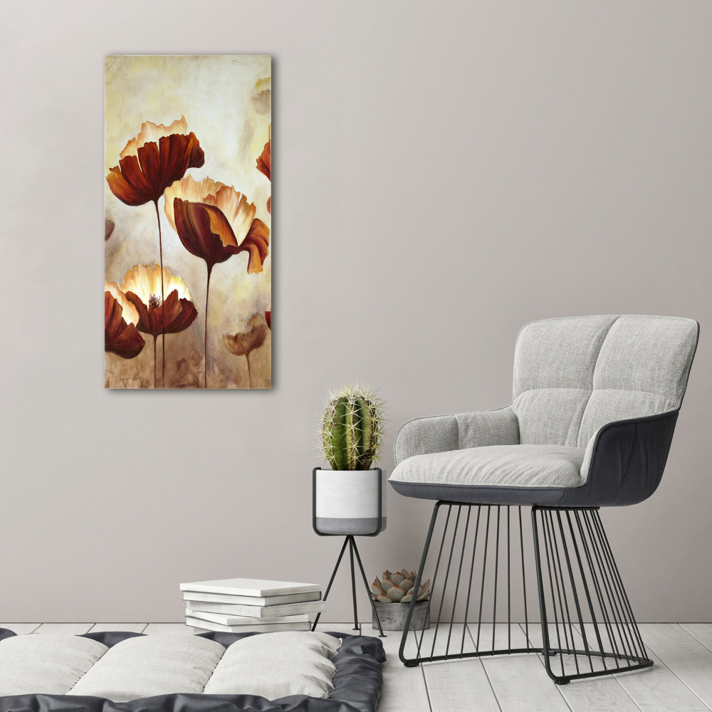 Acrylic glass print Field poppies