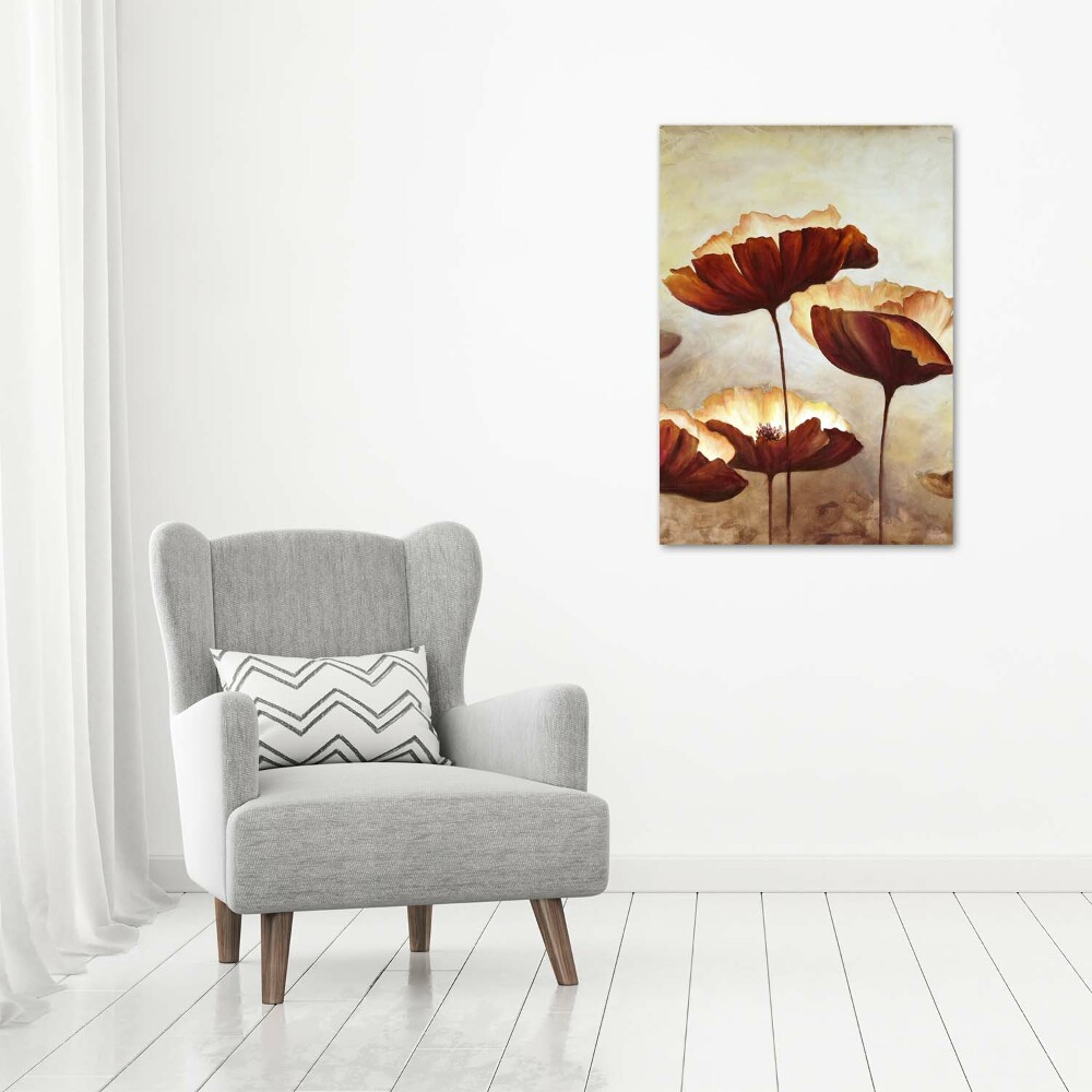 Acrylic glass print Field poppies