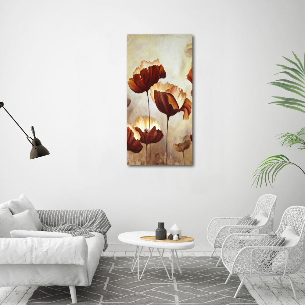 Acrylic glass print Field poppies