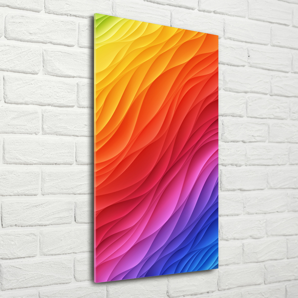 Print on acrylic glass Colorful waves