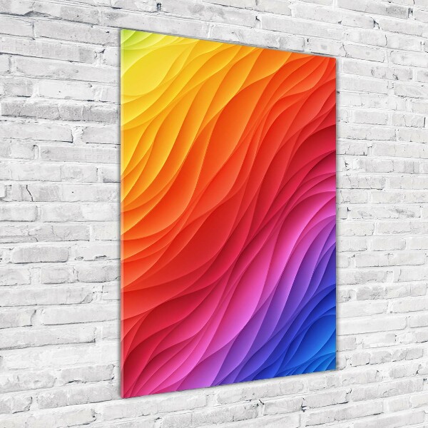 Print on acrylic glass Colorful waves