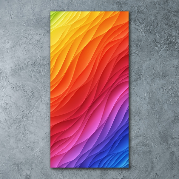 Print on acrylic glass Colorful waves