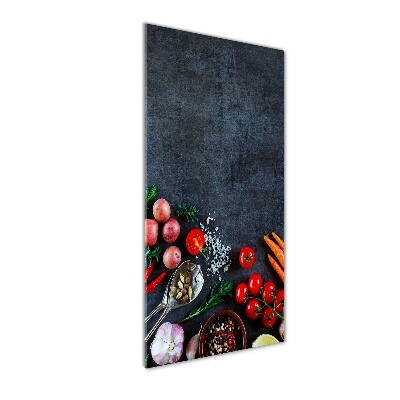 Acrylic glass print Vegetables and spices