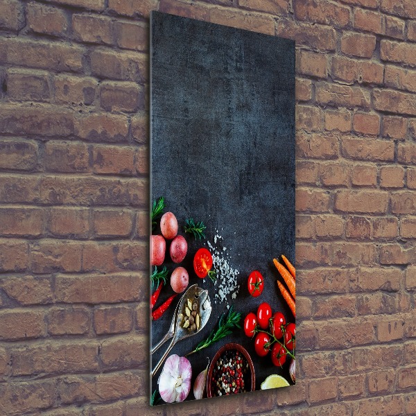 Acrylic glass print Vegetables and spices