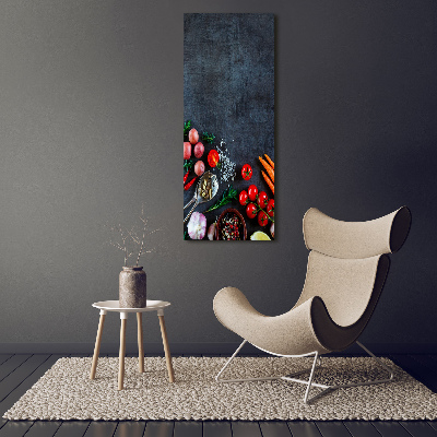 Acrylic glass print Vegetables and spices