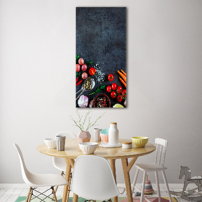 Acrylic glass print Vegetables and spices