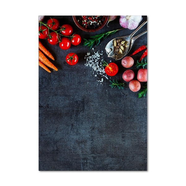 Acrylic glass print Vegetables and spices