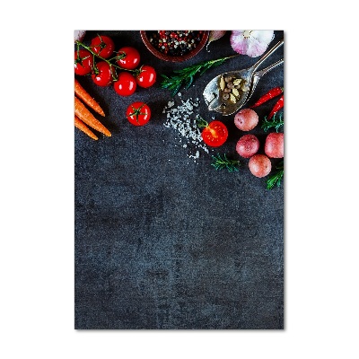 Acrylic glass print Vegetables and spices