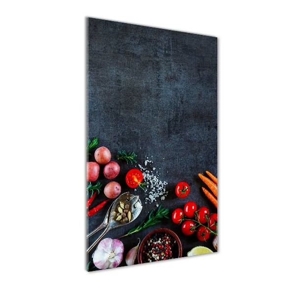 Acrylic glass print Vegetables and spices