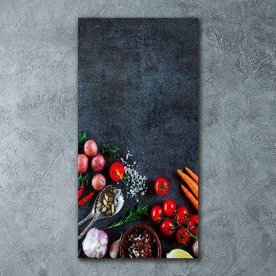 Acrylic glass print Vegetables and spices