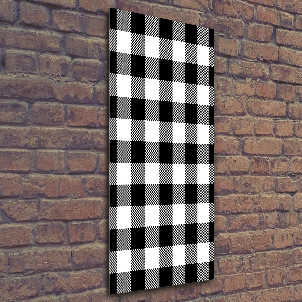 Acrylic print Black and white grille