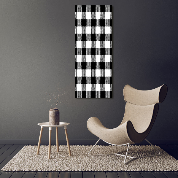 Acrylic print Black and white grille