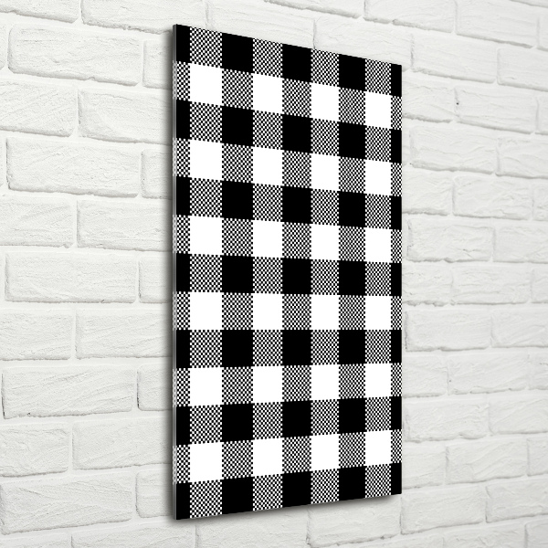 Acrylic print Black and white grille