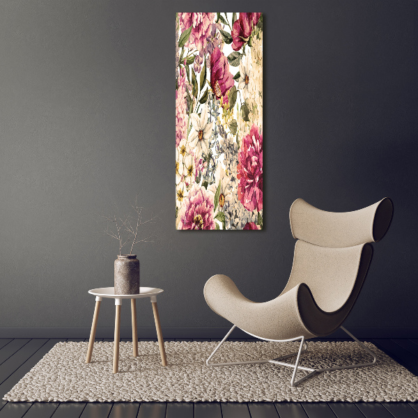 Wall art acrylic Floral pattern