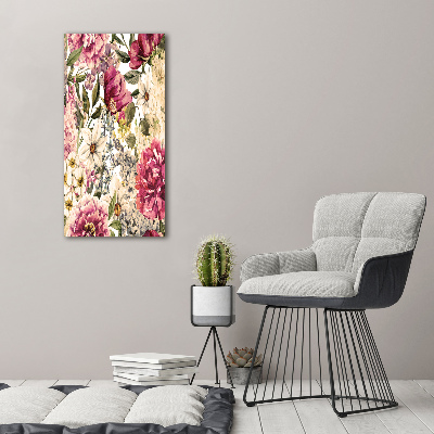 Wall art acrylic Floral pattern