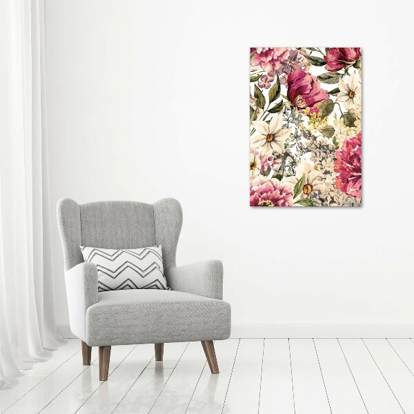 Wall art acrylic Floral pattern