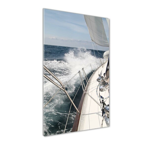 Acrylic print Yacht at sea