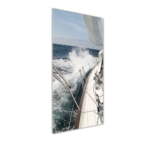 Acrylic print Yacht at sea