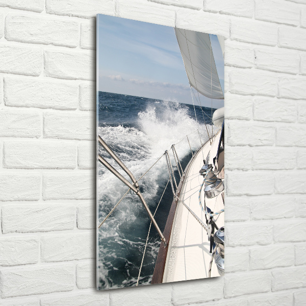 Acrylic print Yacht at sea