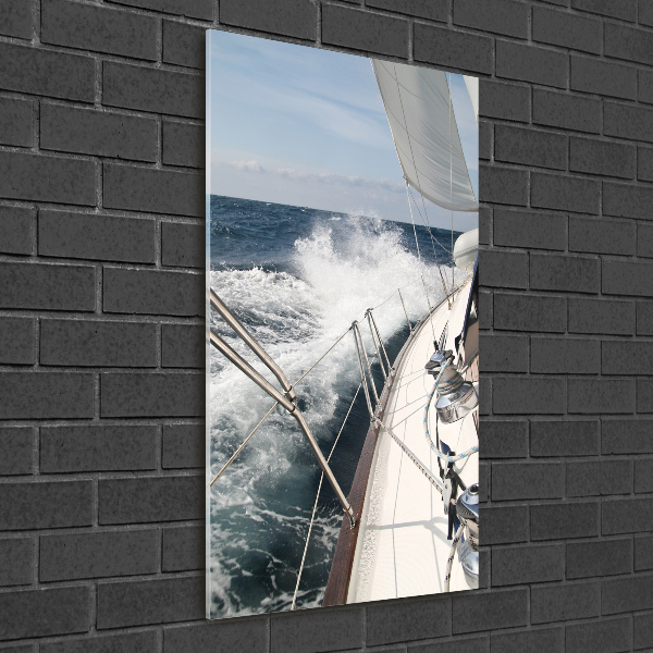 Acrylic print Yacht at sea