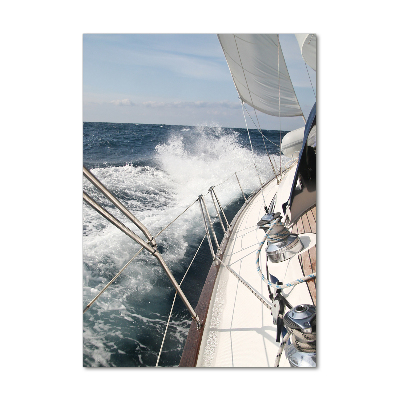 Acrylic print Yacht at sea