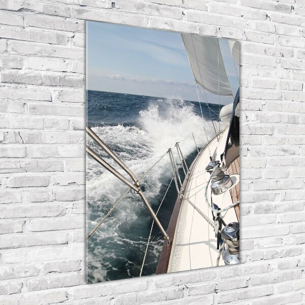 Acrylic print Yacht at sea