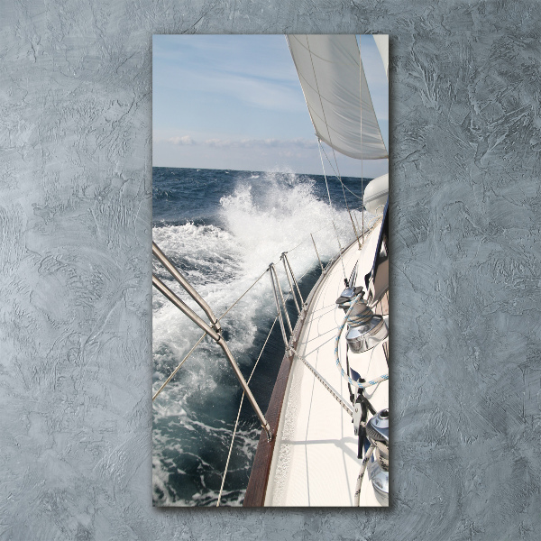 Acrylic print Yacht at sea