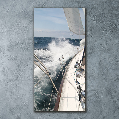 Acrylic print Yacht at sea