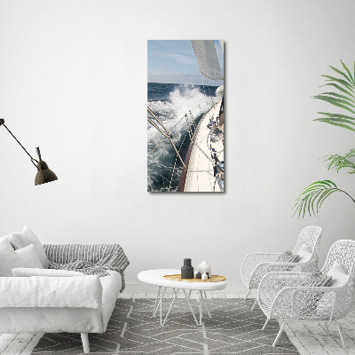 Acrylic print Yacht at sea