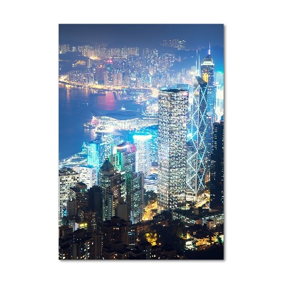 Print on acrylic Hong Kong at night