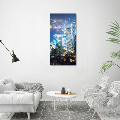 Print on acrylic Hong Kong at night