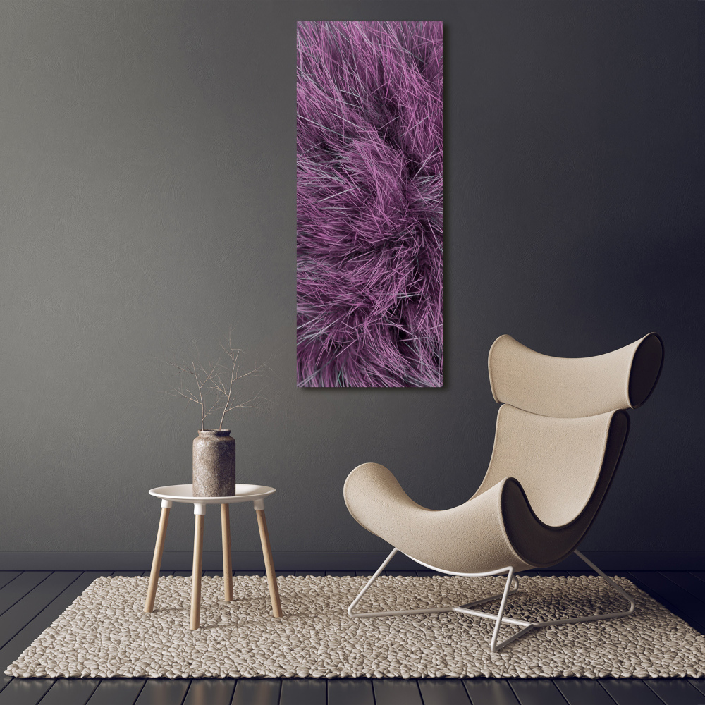 Wall art acrylic Pink fur