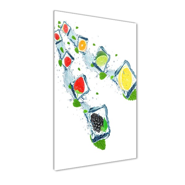 Acrylic glass print Fruit and ice