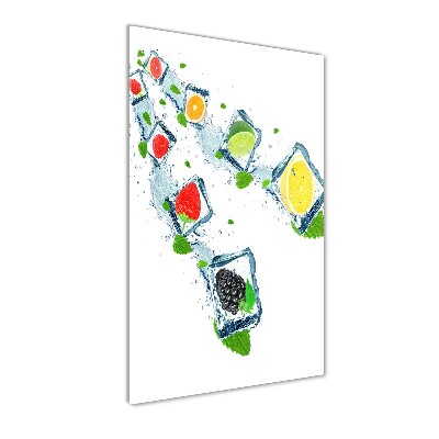 Acrylic glass print Fruit and ice