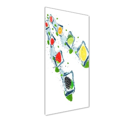 Acrylic glass print Fruit and ice