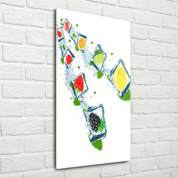 Acrylic glass print Fruit and ice