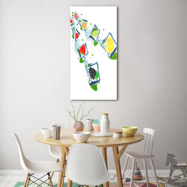 Acrylic glass print Fruit and ice