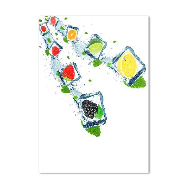 Acrylic glass print Fruit and ice