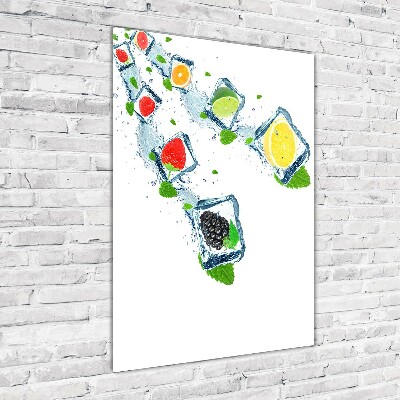 Acrylic glass print Fruit and ice