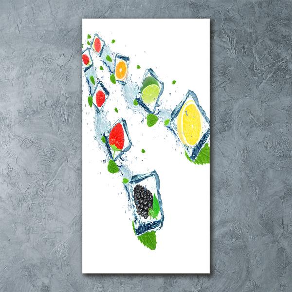 Acrylic glass print Fruit and ice