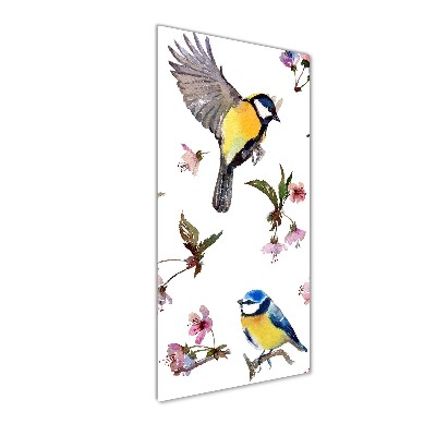 Acrylic print Birds and flowers