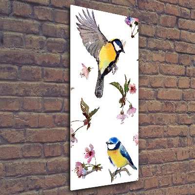 Acrylic print Birds and flowers