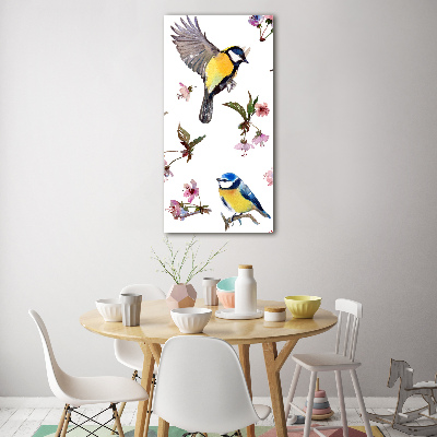 Acrylic print Birds and flowers