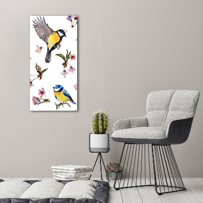 Acrylic print Birds and flowers