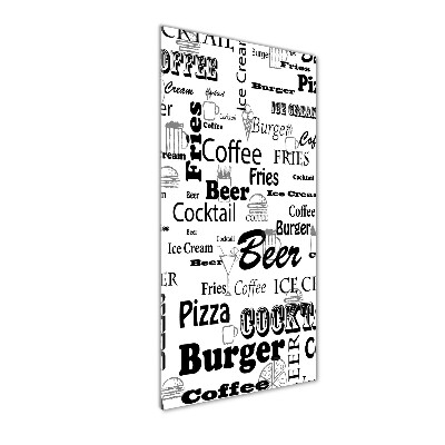 Print on acrylic Menu in the restaurant