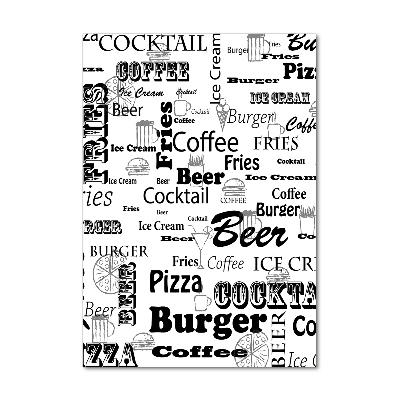 Print on acrylic Menu in the restaurant