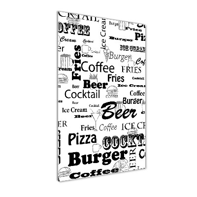 Print on acrylic Menu in the restaurant